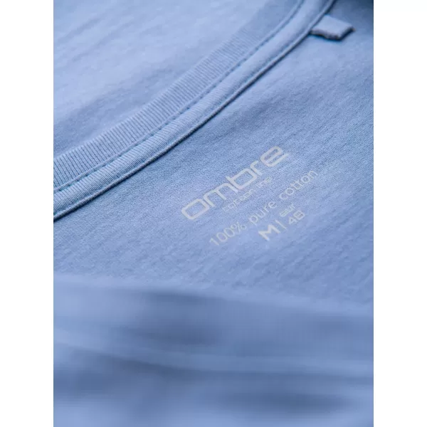  Cămaşă OMBRE OM-TSBS-0237 ALBASTRU 