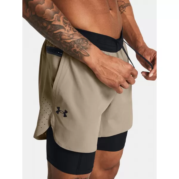  Pantaloni scurți pentru bărbați UNDER ARMOUR VANISH ELITE 2IN1 SHORT 1378604-203 MARO 