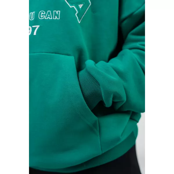  Hanorac oversize cu glugă GYM RAT 256 VERDE Nebbia 
