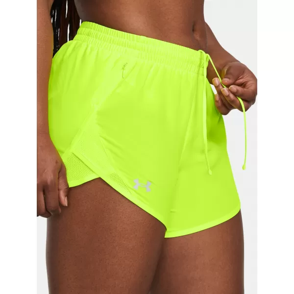 Pantaloni scurți de damă UNDER ARMOUR FLY BY 3 SHORTS 1382438-731 VERDE 