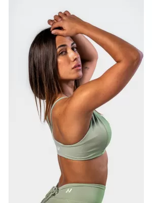 Sutien sport cu suport mediu TWIST-KNOT 423 VERDE DESCHIS Nebbia