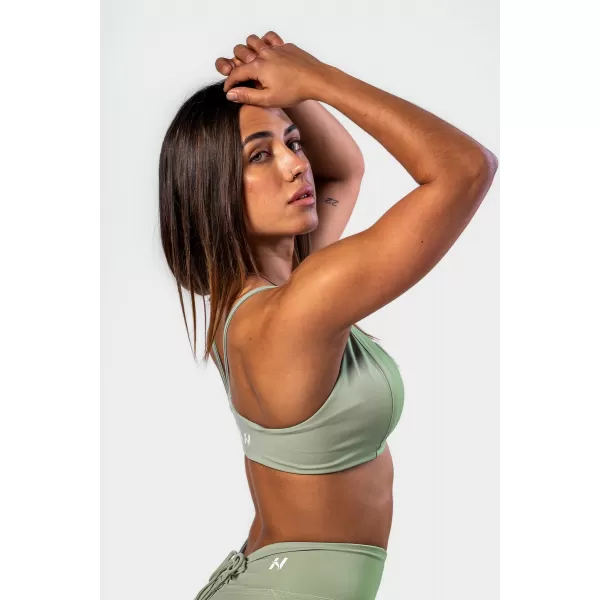  Sutien sport cu suport mediu TWIST-KNOT 423 VERDE DESCHIS Nebbia 