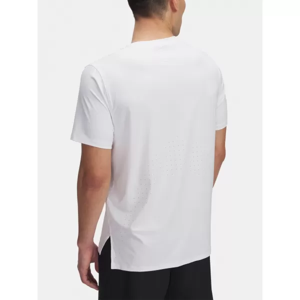  Tricou pentru bărbați UNDER ARMOUR LAUNCH ELITE SHORTSLEEVE 1389802-100 ALB 