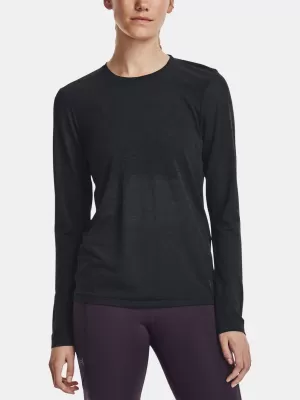 Tricou pentru femei UNDER ARMOUR SEAMLESS STRIDE LS 1375699-001 NEGRU