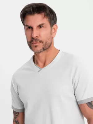 Cămaşă OMBRE OM-TSCT-0198 GRI DESCHIS