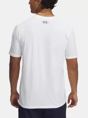 Tricou pentru bărbați UNDER ARMOUR M STACKED LOGO SS 6000211-100 ALB