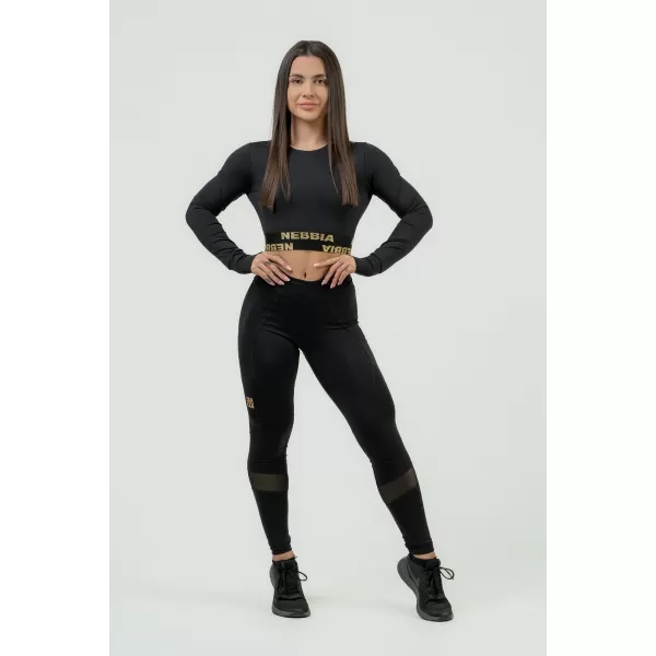  Leggings modelați pentru femei INTENSE Heart-Shaped 843 BLACK/GOLD Nebbia 