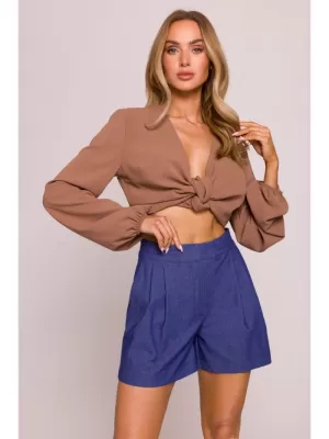 Pantaloni scurți de damă MOE M860 ALBASTRU