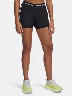 Pantaloni scurți de damă UNDER ARMOUR TECH PLAY UP 2IN1 SHORTS 1389895-001 NEGRU