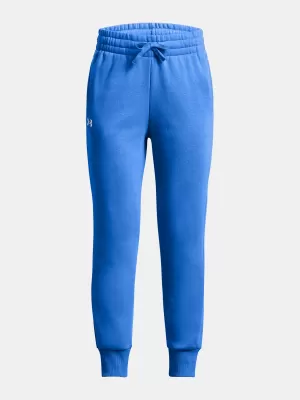 Pantaloni de trening pentru fete UNDER ARMOUR RIVAL FLEECE JOGGERS 1379525-464 ALBASTRU