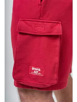 Pantaloni scurți cargo largi spălați LEGACY 787 RED Nebbia