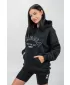 Hanorac oversize cu glugă GYM RAT 256 BLACK Nebbia