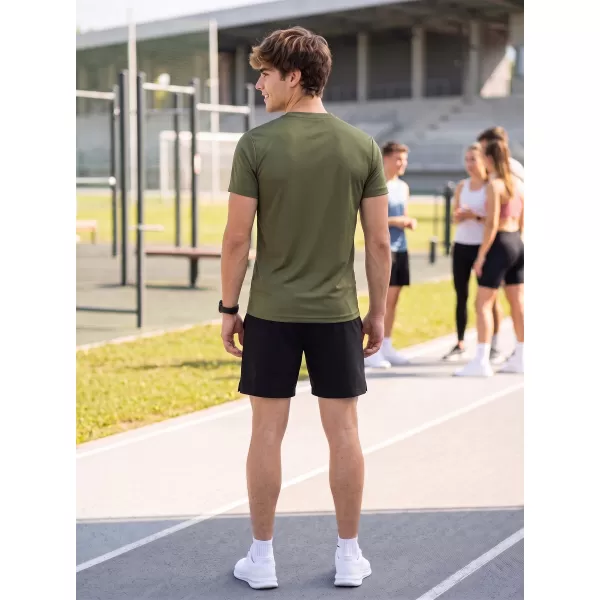  Tricou funcțional pentru bărbați ALTISPORT NoPrint NP/ALM421 MILITAR 