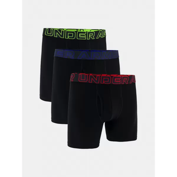  Boxeri pentru bărbați UNDER ARMOUR M PERF COTTON 6IN (3KS) 1383889-004 NEGRU 