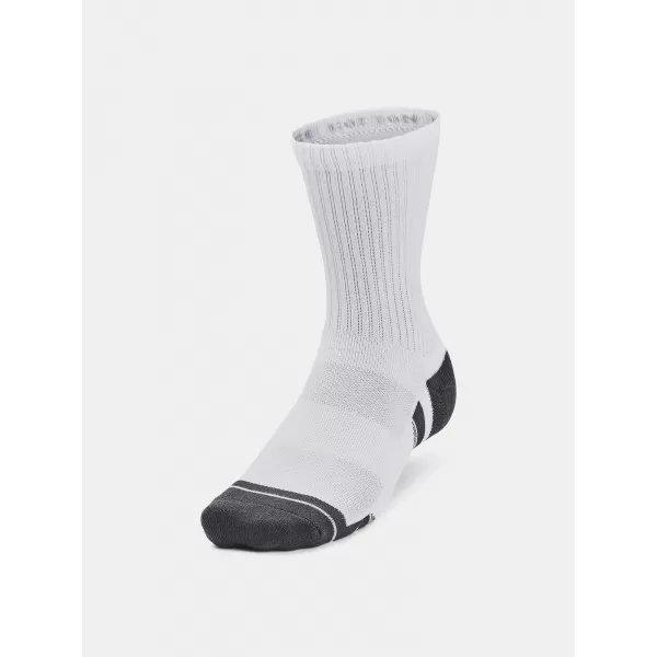  Șosete UNDER ARMOUR PERFORMANCE COTTON 3P MID 1379530-100 ALB 