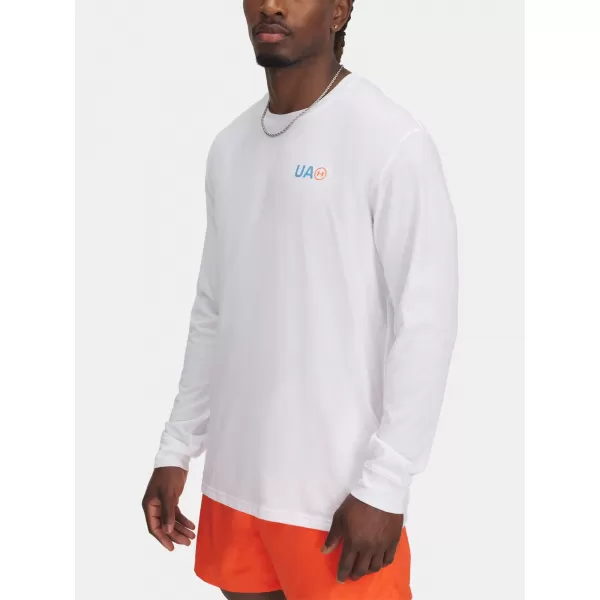  Tricou pentru bărbați UNDER ARMOUR M WORKWEAR LOGO LS 1390167-100 ALB 
