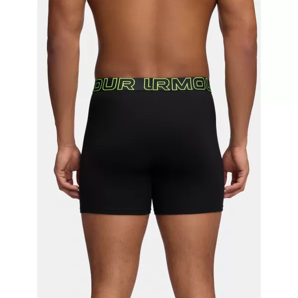  Boxeri pentru bărbați UNDER ARMOUR M PERF COTTON 6IN (3KS) 1383889-004 NEGRU 