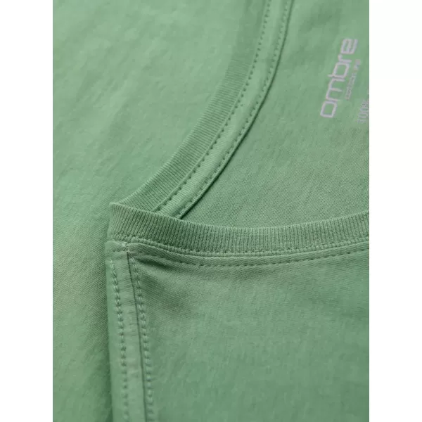  Cămaşă OMBRE OM-TSBS-0237 VERDE 