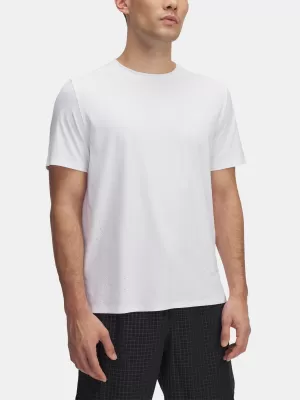 Tricou pentru bărbați UNDER ARMOUR LAUNCH ELITE SHORTSLEEVE 1389802-100 ALB