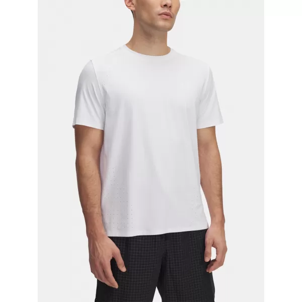  Tricou pentru bărbați UNDER ARMOUR LAUNCH ELITE SHORTSLEEVE 1389802-100 ALB 