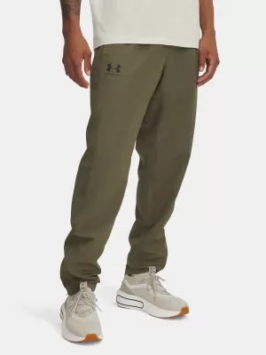 Pantaloni sport pentru bărbați UNDER ARMOUR RIVAL WVN WINDBREAKER PN 1390150-390 VERDE