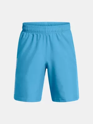Pantaloni scurți pentru băieți UNDER ARMOUR TECH WOVEN WORDMARK SHORT 1383341-452 ALBASTRU