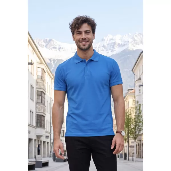  Tricou pentru bărbați cu guler ALTISPORT NoPrint NP/ALM302 SNORKEL ALBASTRU 