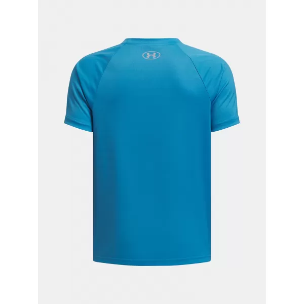  Tricou băieți UNDER ARMOUR TECH SPLIT WORDMARK SS 1383010-452 ALBASTRU 