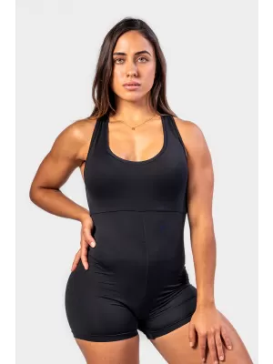 Salopetă sport scurtă 5 inci GYM RAT 287 BLACK Nebbia