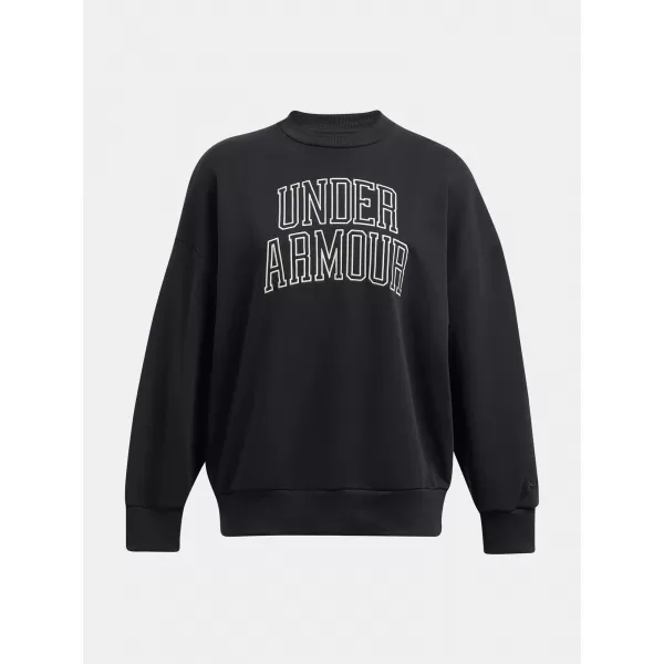  Hanorac de dama UNDER ARMOUR ICON HWT TERRY OS CREW 1386493-001 NEGRU 