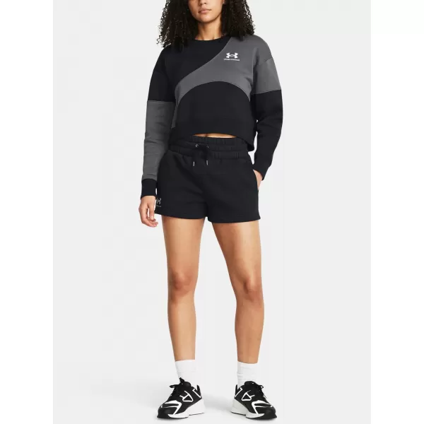  Pantaloni scurți de damă UNDER ARMOUR ICON FLEECE BOXER SHORTS 1382725-001 NEGRU 