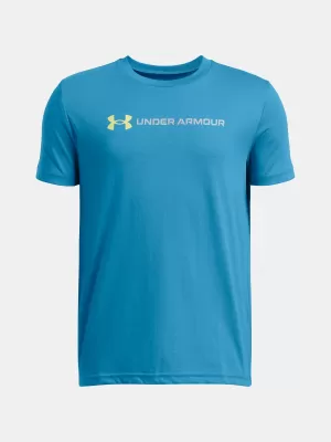 Tricou băieți UNDER ARMOUR B LOGO WORDMARK SS 1389963-452 ALBASTRU