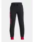 Pantaloni de trening pentru băieți UNDER ARMOUR RIVAL FLEECE SCRIPT JGRS 1379789-001 NEGRU