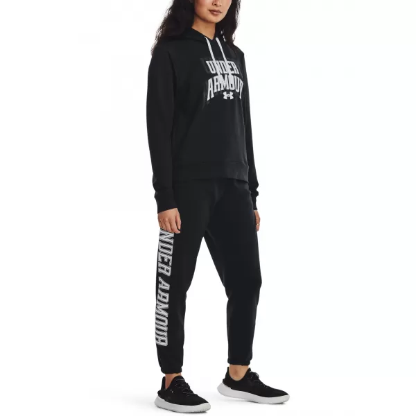  Pantaloni de trening pentru femei UNDER ARMOUR RIVAL TERRY GRAPHIC JOGR 1379437-001 NEGRU 