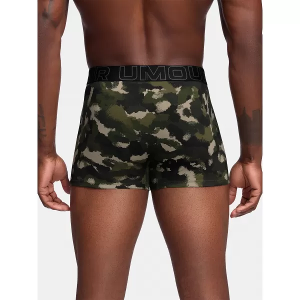  Boxeri pentru bărbați UNDER ARMOUR M PERF COTTON NOV 3IN 1383892-391 VERDE 
