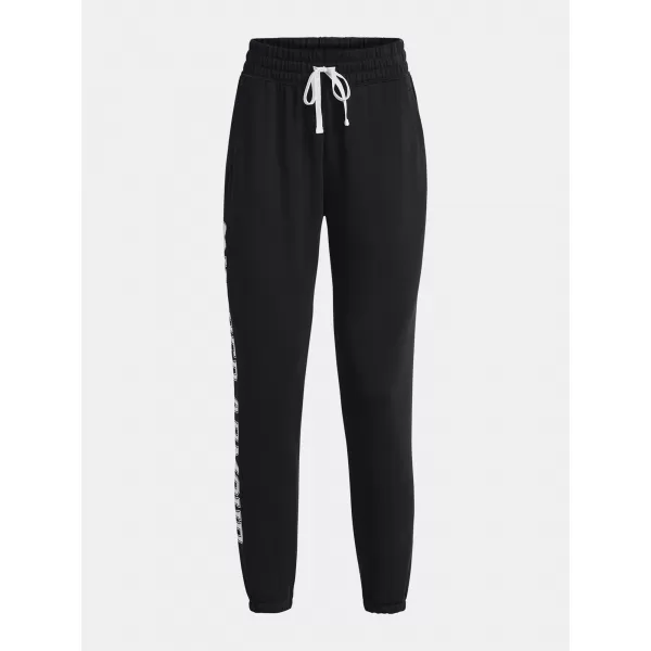  Pantaloni de trening pentru femei UNDER ARMOUR RIVAL TERRY GRAPHIC JOGR 1379437-001 NEGRU 