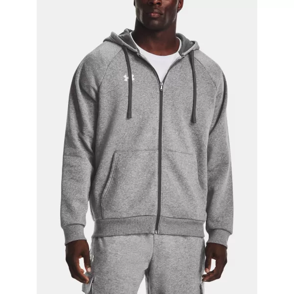  Hanorac pentru bărbați UNDER ARMOUR UA RIVAL FLEECE FZ HOODIE GRI 