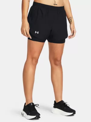 Pantaloni scurți de damă UNDER ARMOUR FLY BY 2-IN-1 SHORTS 1382440-001 NEGRU