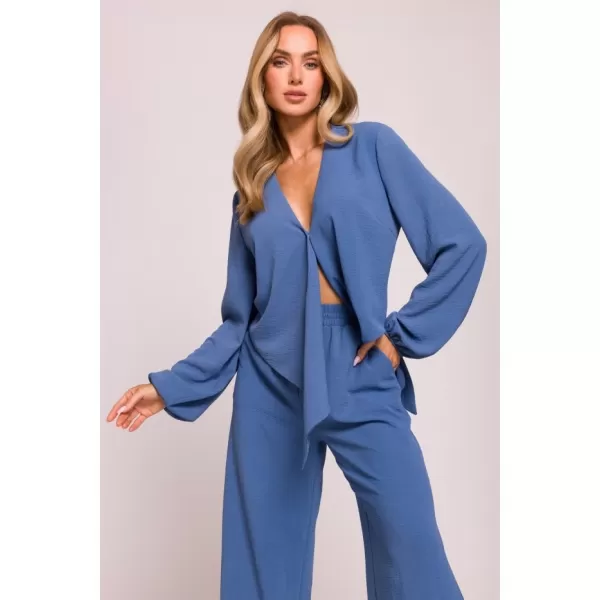  Crop top de damă MOE M861 BLUGI 