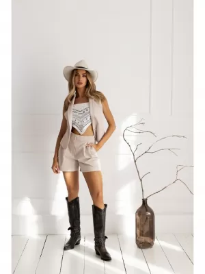 Pantaloni scurți de damă MOE M860 BEJ