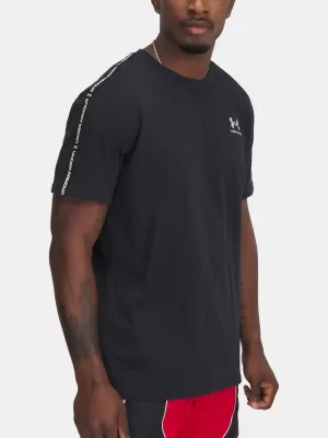 Tricou pentru bărbați UNDER ARMOUR ICON HWT TEE TAPING 1390300-001 NEGRU