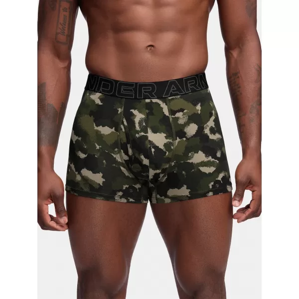  Boxeri pentru bărbați UNDER ARMOUR M PERF COTTON NOV 3IN 1383892-391 VERDE 