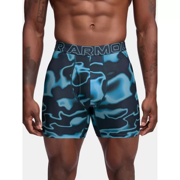  Boxeri pentru bărbați UNDER ARMOUR M PERF TECH MESH NOV 6IN (3KS) 1383885-494 ALBASTRU 