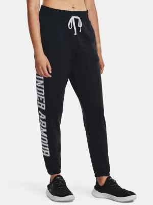 Pantaloni de trening pentru femei UNDER ARMOUR RIVAL TERRY GRAPHIC JOGR 1379437-001 NEGRU