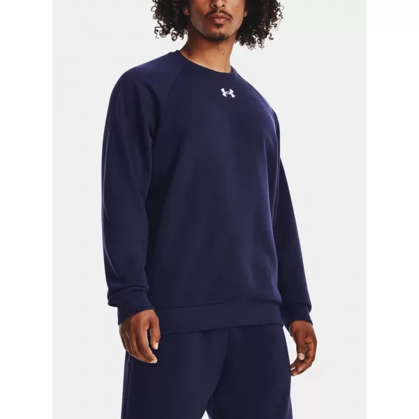  Hanorac pentru bărbați UNDER ARMOUR RIVAL FLEECE CREW 1379755-410 ALBASTRU 