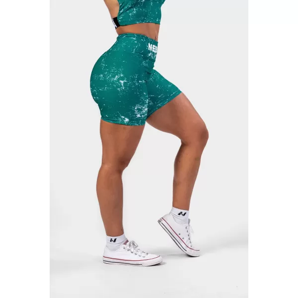  Pantaloni scurți HAMMIES 615 VERDE Nebbia cu talie înaltă de 5 inci 