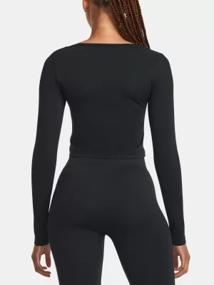 Tricou pentru femei UNDER ARMOUR TRAIN SEAMLESS LS 1379150-001 NEGRU