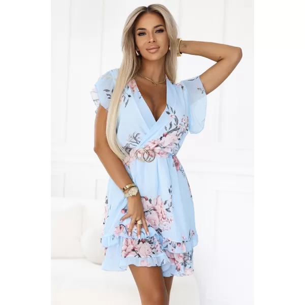  Rochie NUMOCO PATRIZIA 468-3 ALBASTRU DESCHIS 