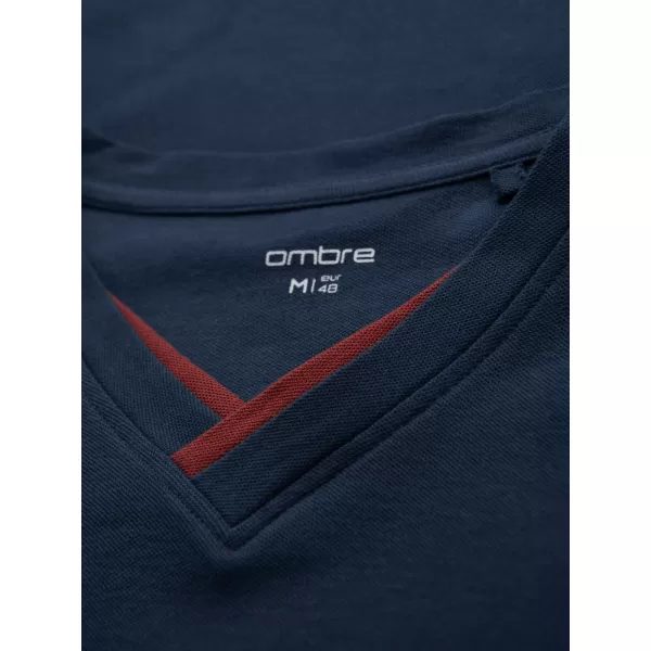  Cămaşă OMBRE OM-TSCT-0198 ALBASTRU MARIN 