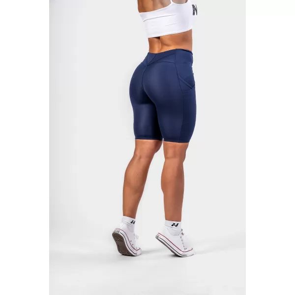  Pantaloni scurți pentru ciclism GYM THERAPY 628 BLUE ÎNCHIS Nebbia, 10 inch, talie înaltă 